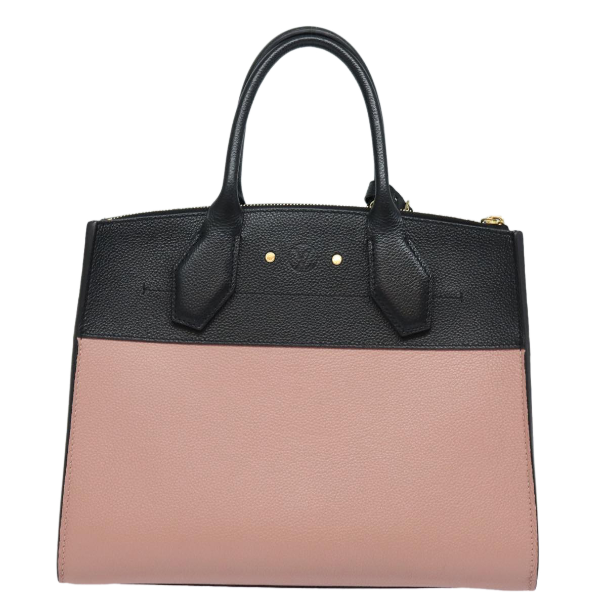 LOUIS VUITTON City Steamer PM Hand Bag Leather Noir Magnolia