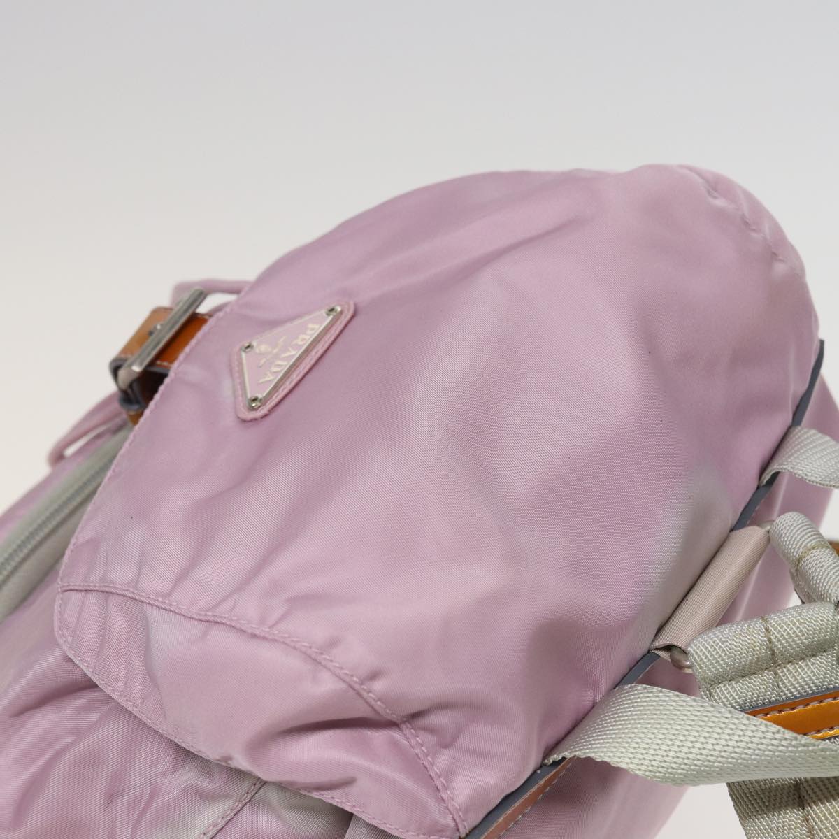 Prada Pink Nylon Backpack with Iconic Logo Prada Pink Nylon Backpack – Treasures of NYC main image 3