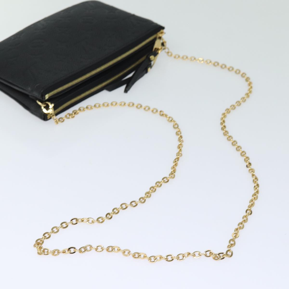 LOUIS VUITTON Monogram Empreinte Pochette Double Zip Bag M68568 LV