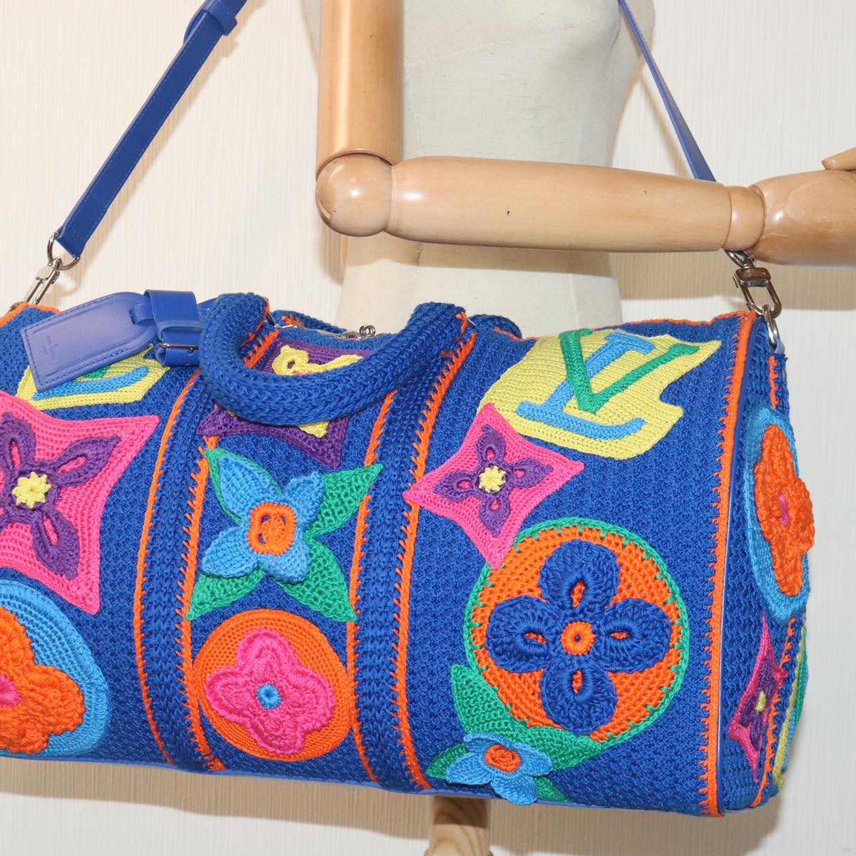 ⭕️LOUIS VUITTON スカーフ 特大 モントレ 時計 ブルー LOUIS VUITTON Monogram Flower Keepall Bandouliere 50 Bag