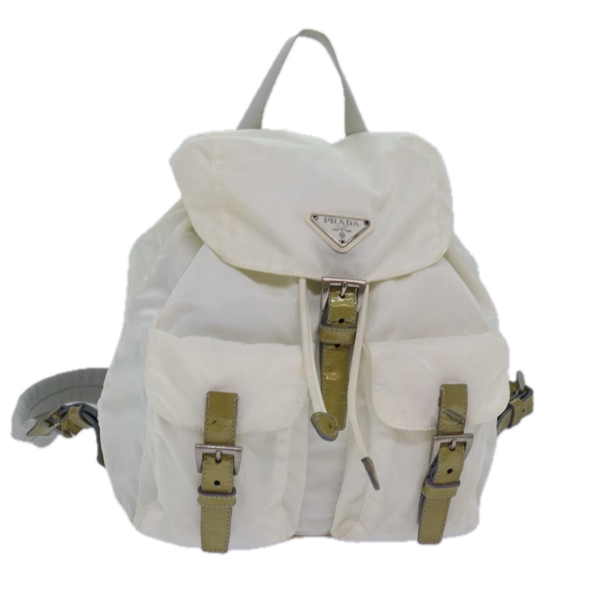 PRADA Backpack Nylon White Silver Auth 85291V | eBay display picture 3