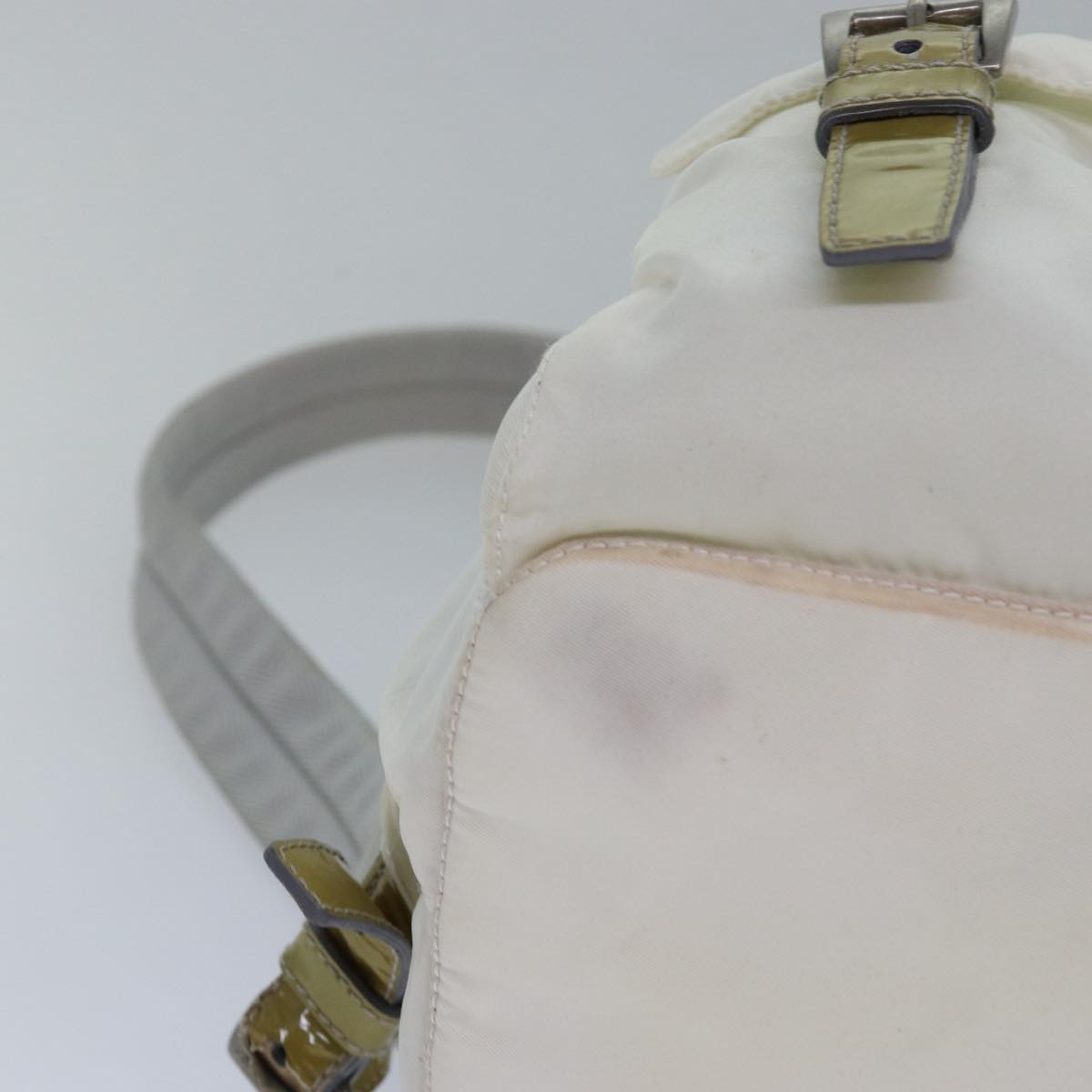 PRADA Backpack Nylon White Silver Auth 85291V Mercury Gray Re-nylon Backpack | PRADA main image 2