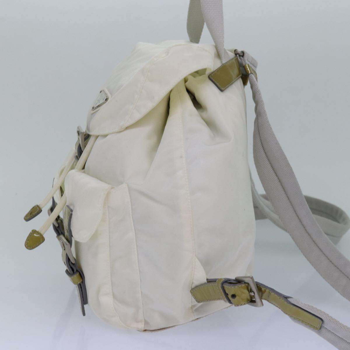 PRADA Backpack Nylon White Silver Auth 149779 PRADA Backpack Nylon White Silver Auth 85291V | eBay main image 2