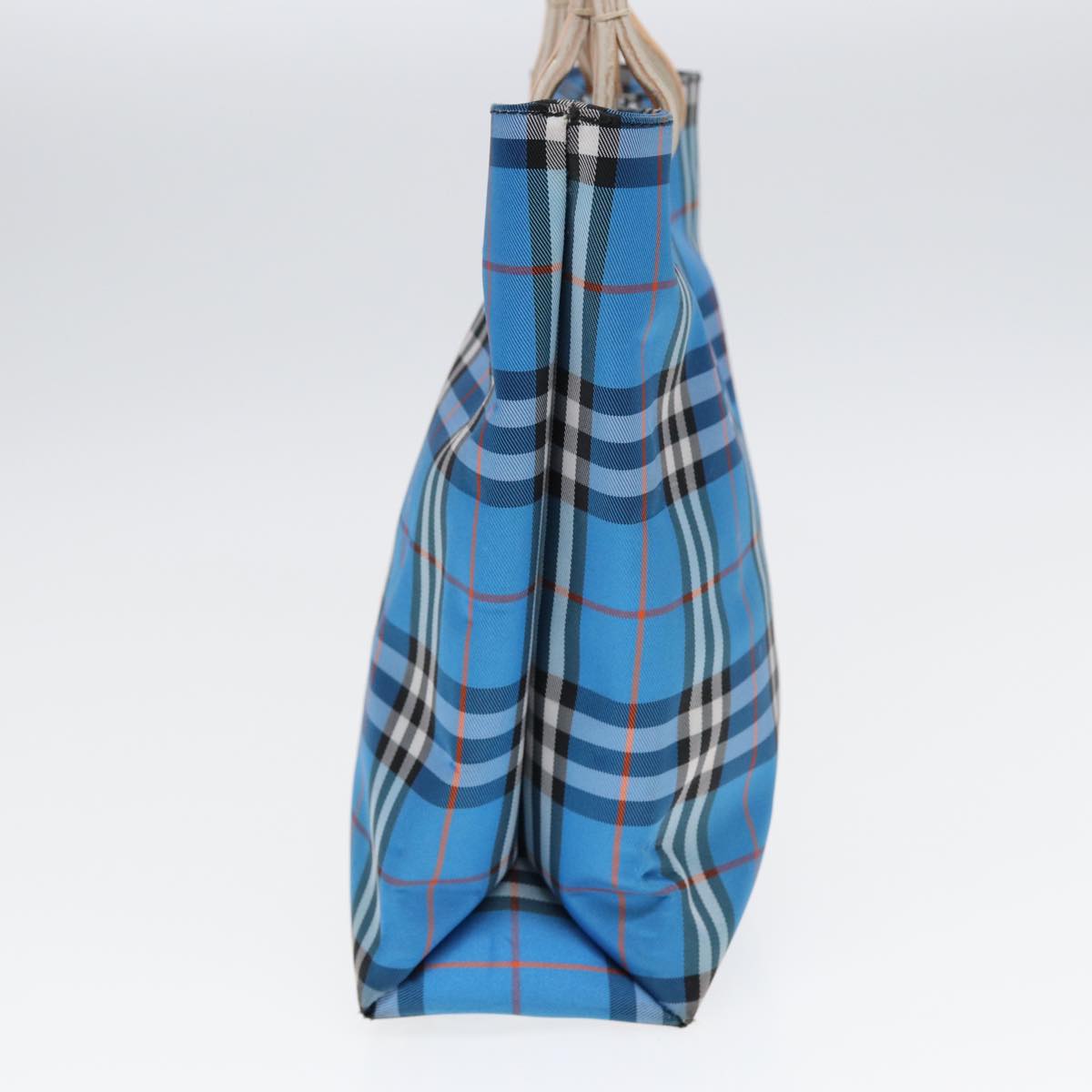 BURBERRY Nova Check Tote Bag Nylon Blue Silver Auth 87633 | eBay