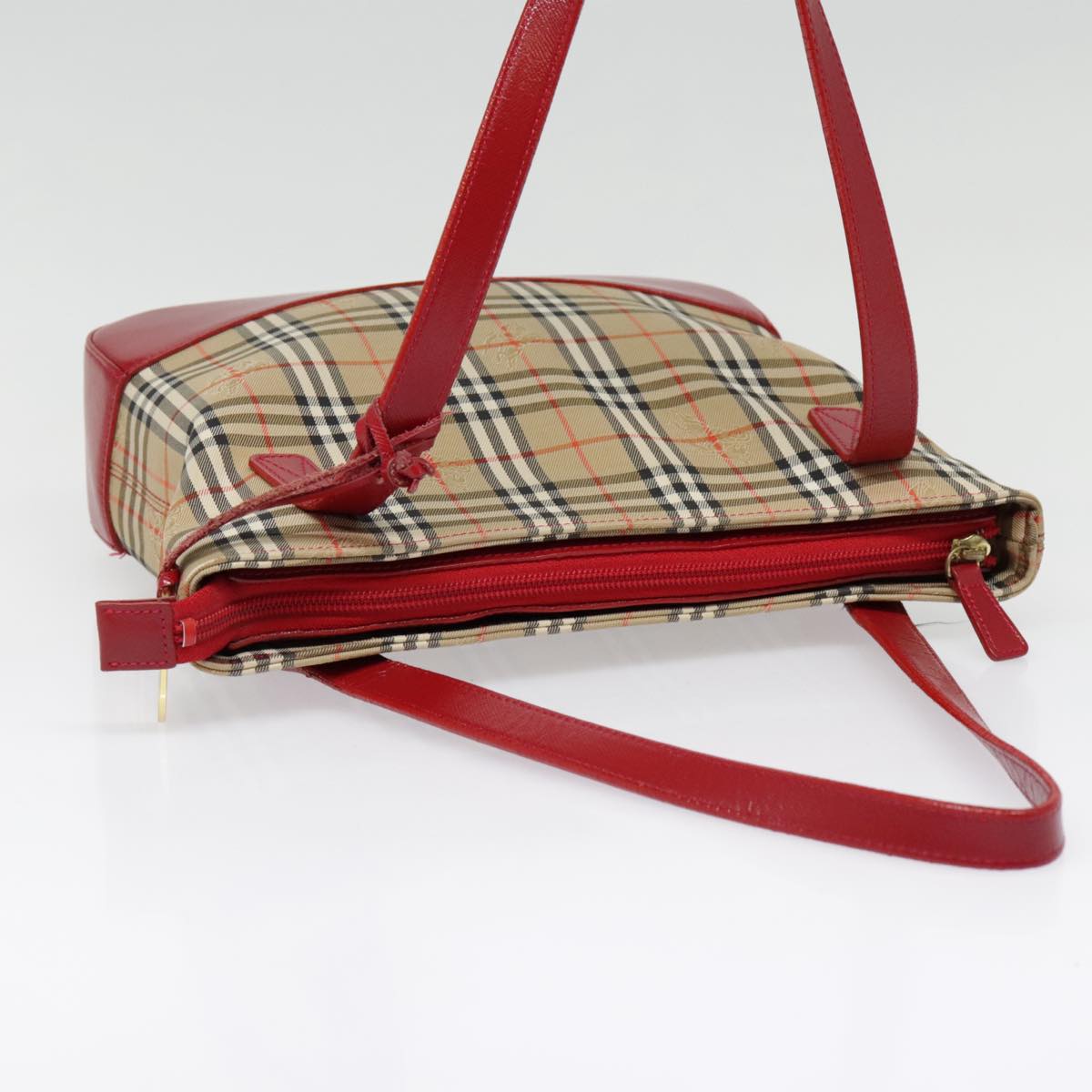 BURBERRY トートバッグ Burberrys Nova Check Tote Bag Canvas Leather Beige Gold Auth