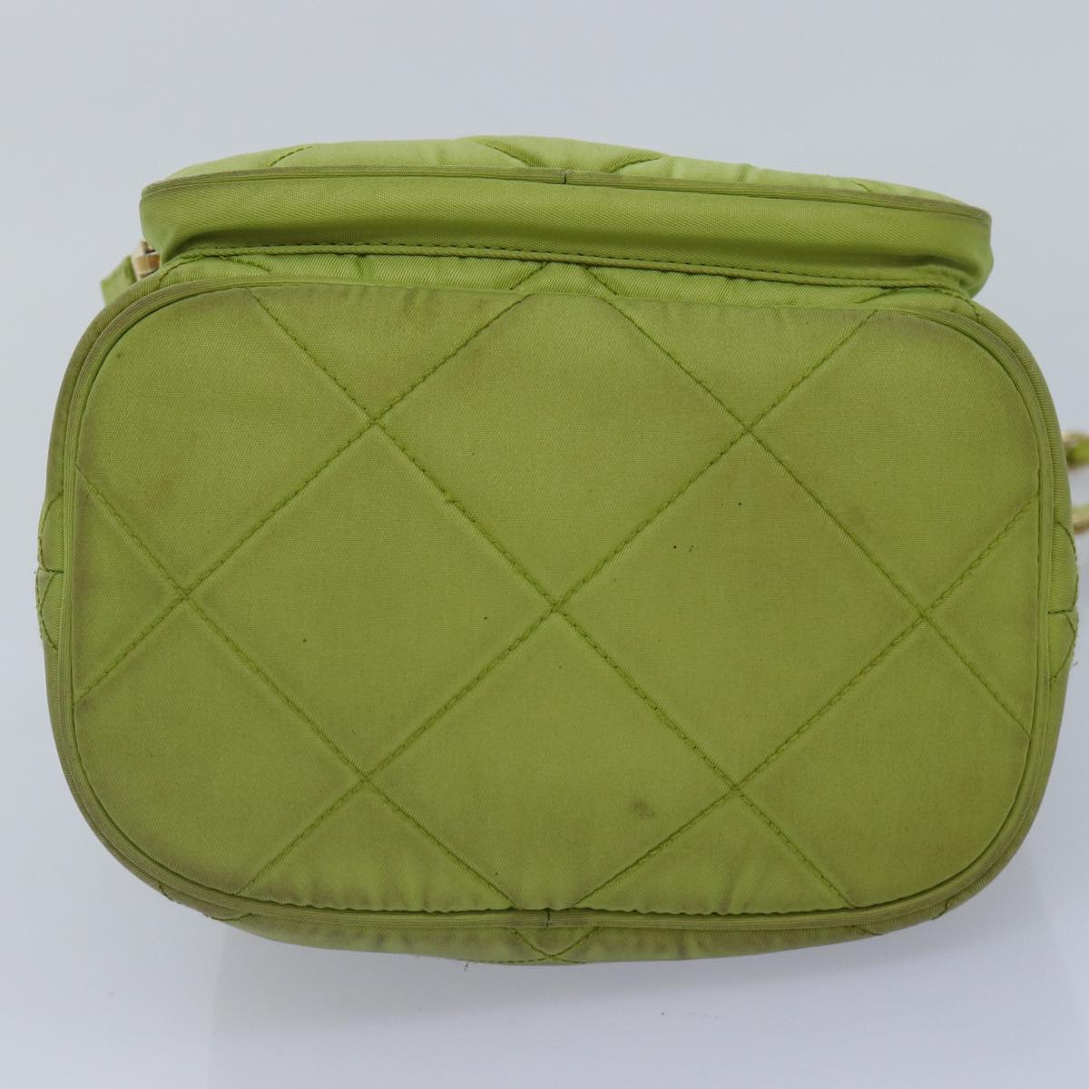 PRADA Chain Shoulder Bag Nylon 2way Green Gold Auth 89566 | eBay