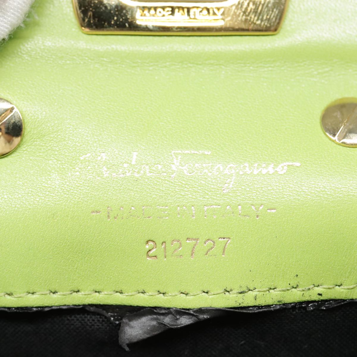 Salvatore Ferragamo Gancini Chain Shoulder Pouch Suede Gold