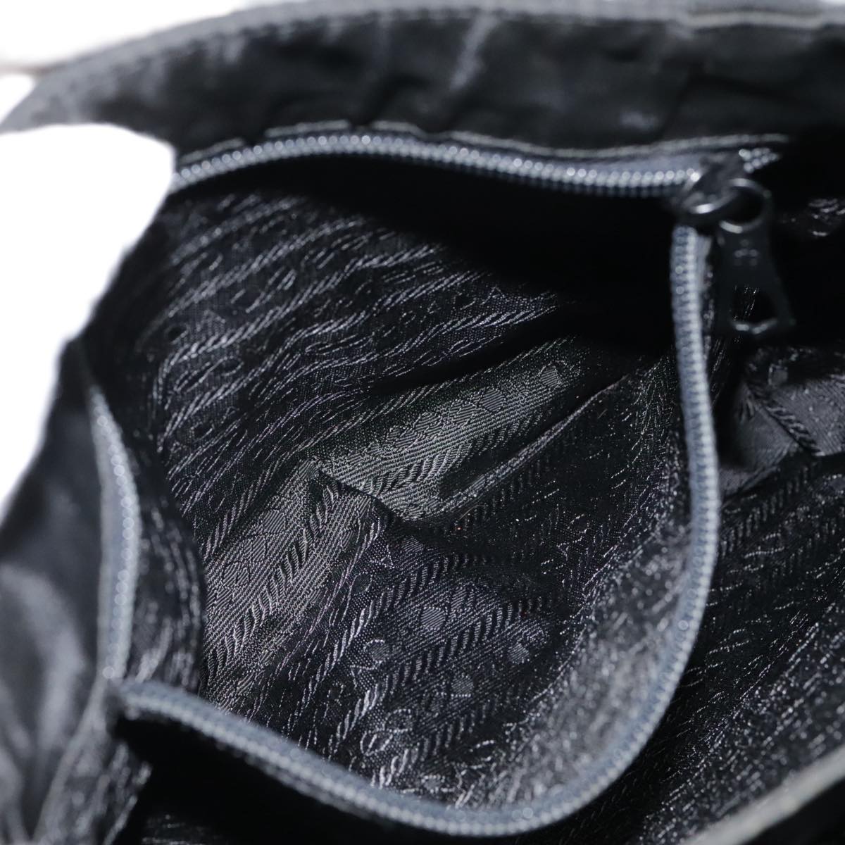 PRADA Hand Bag Nylon Black Gold Auth 90752 | eBay