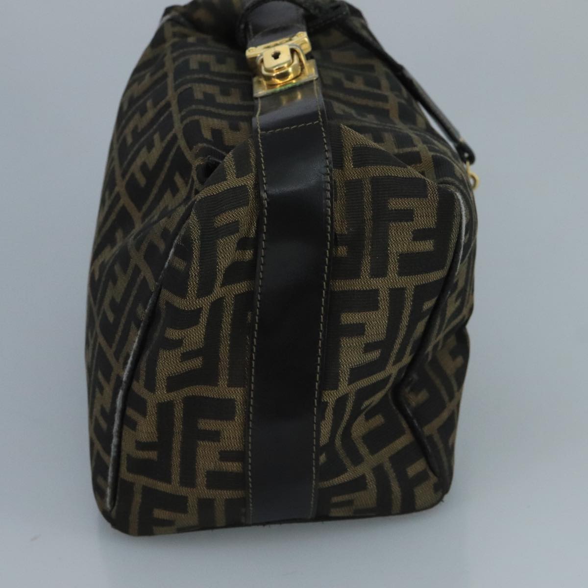 FENDI ポーチ ブラウン ブラック キャンバス FENDI Zucca Canvas Pouch Brown Black Auth 90910 | eBay