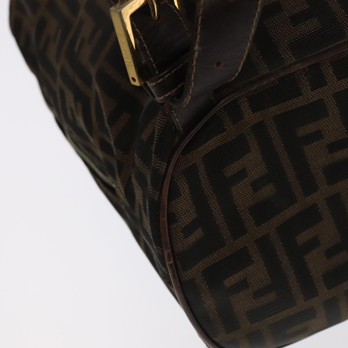 FENDI Zucca Canvas Backpack Brown Black gold Auth 91551 FENDI Zucca Canvas Backpack Black Brown gold Auth 133306  main image 4