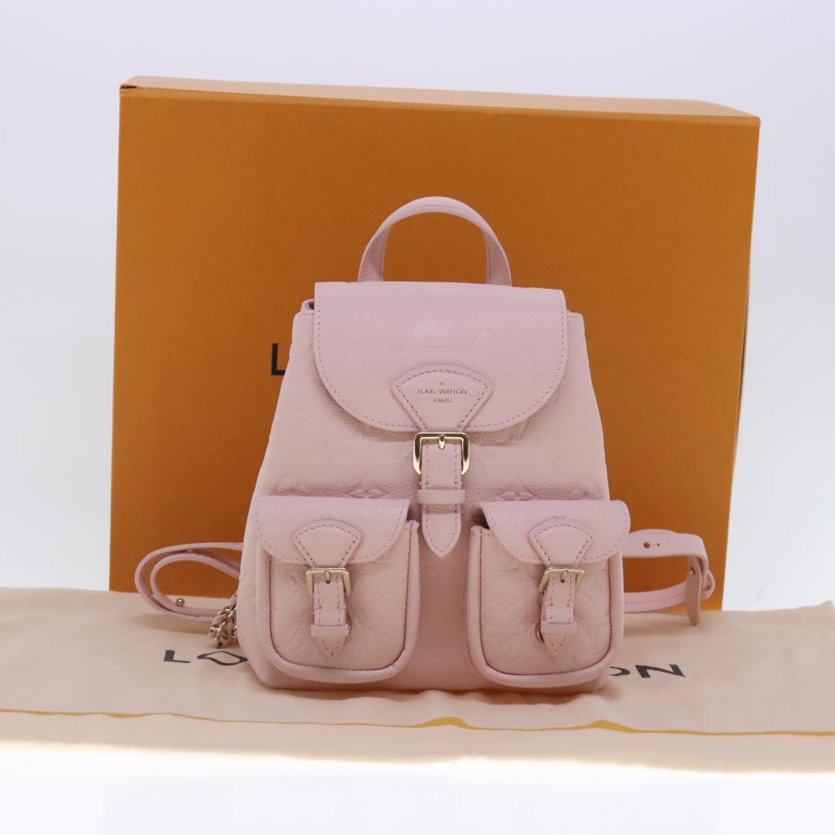 LOUIS VUITTON Monogram Empreinte Backup Backpack Pink M47074 LV