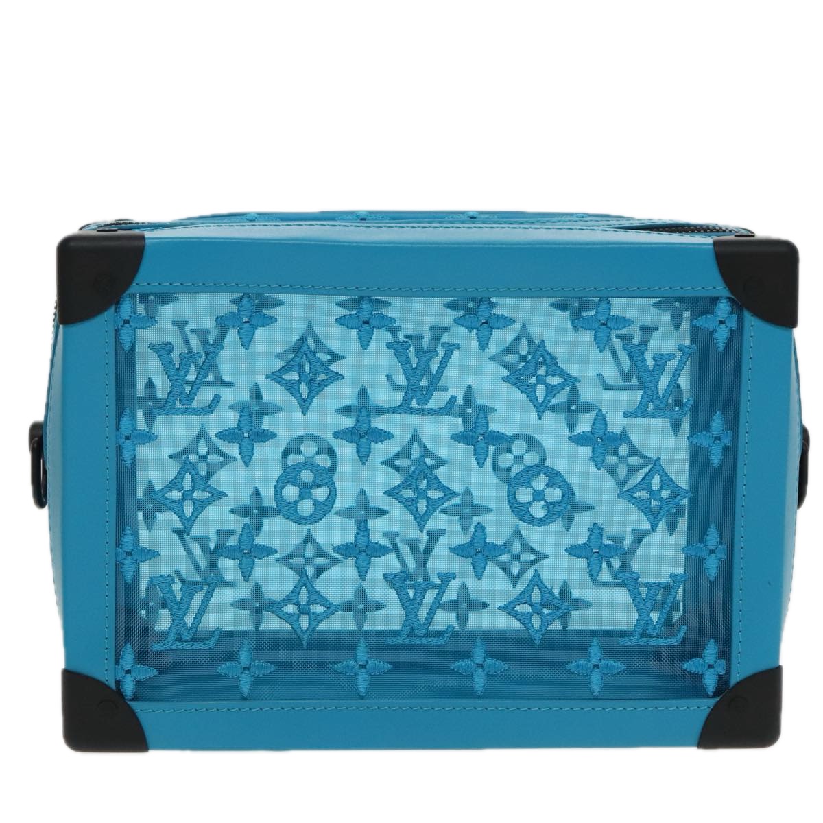 LOUIS VUITTON Monogram Mesh Soft Trunk Bag Light Blue M45074 LV