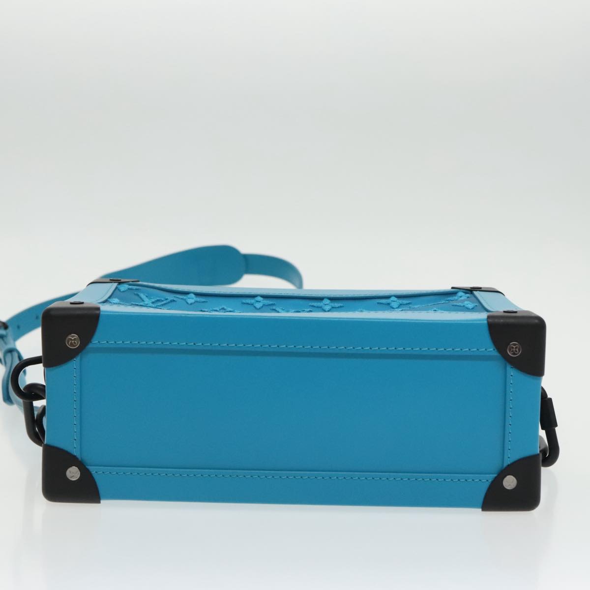 LOUIS VUITTON Monogram Mesh Soft Trunk Bag Light Blue M45074 LV
