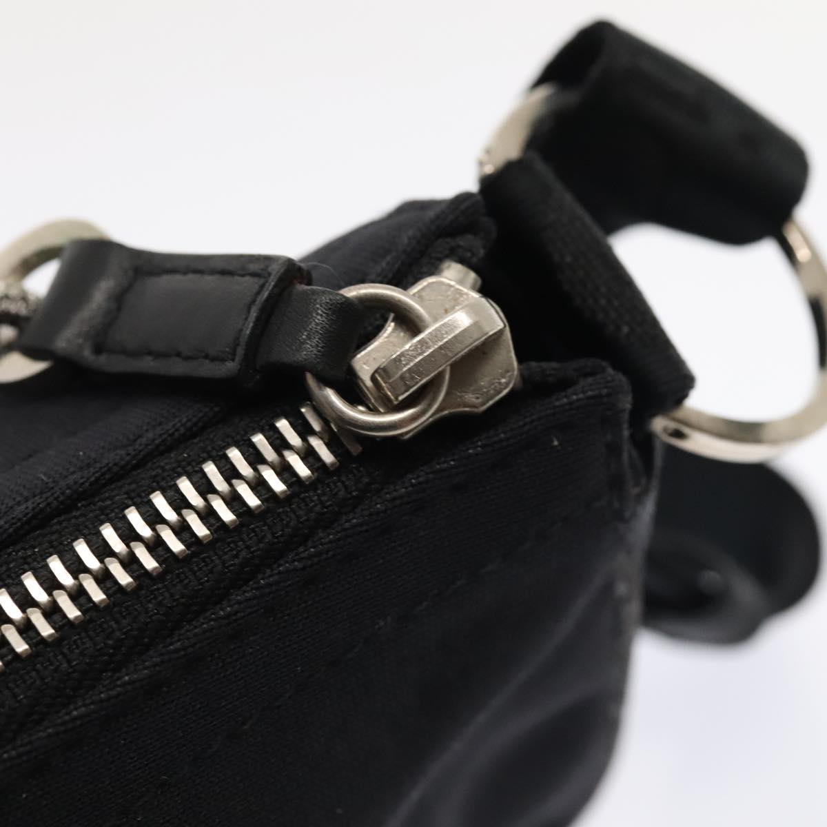 Christian Dior Shoulder Bag Nylon Black Silver Auth 91758 | eBay