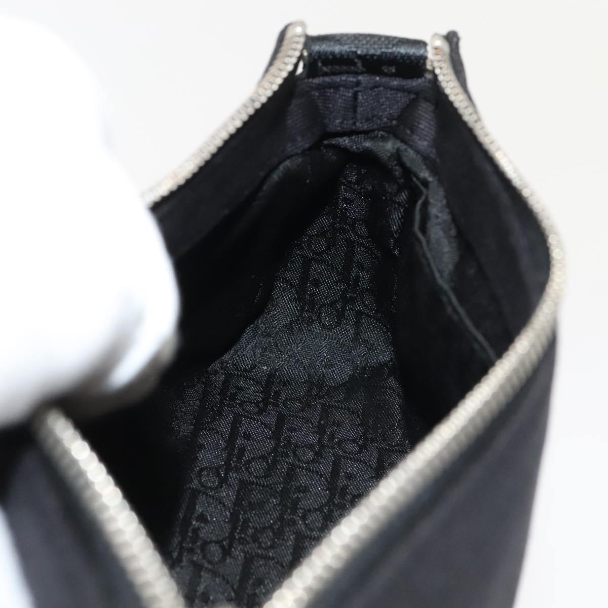 Christian Dior Shoulder Bag Nylon Black Silver Auth 91758 | eBay Christian Dior Shoulder Bag Nylon Black Silver Auth 91758 | eBay