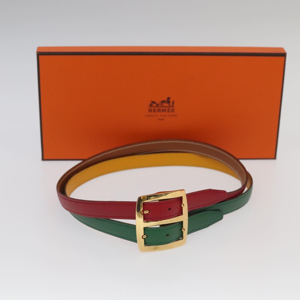 HERMES Belt Leather 28.3\