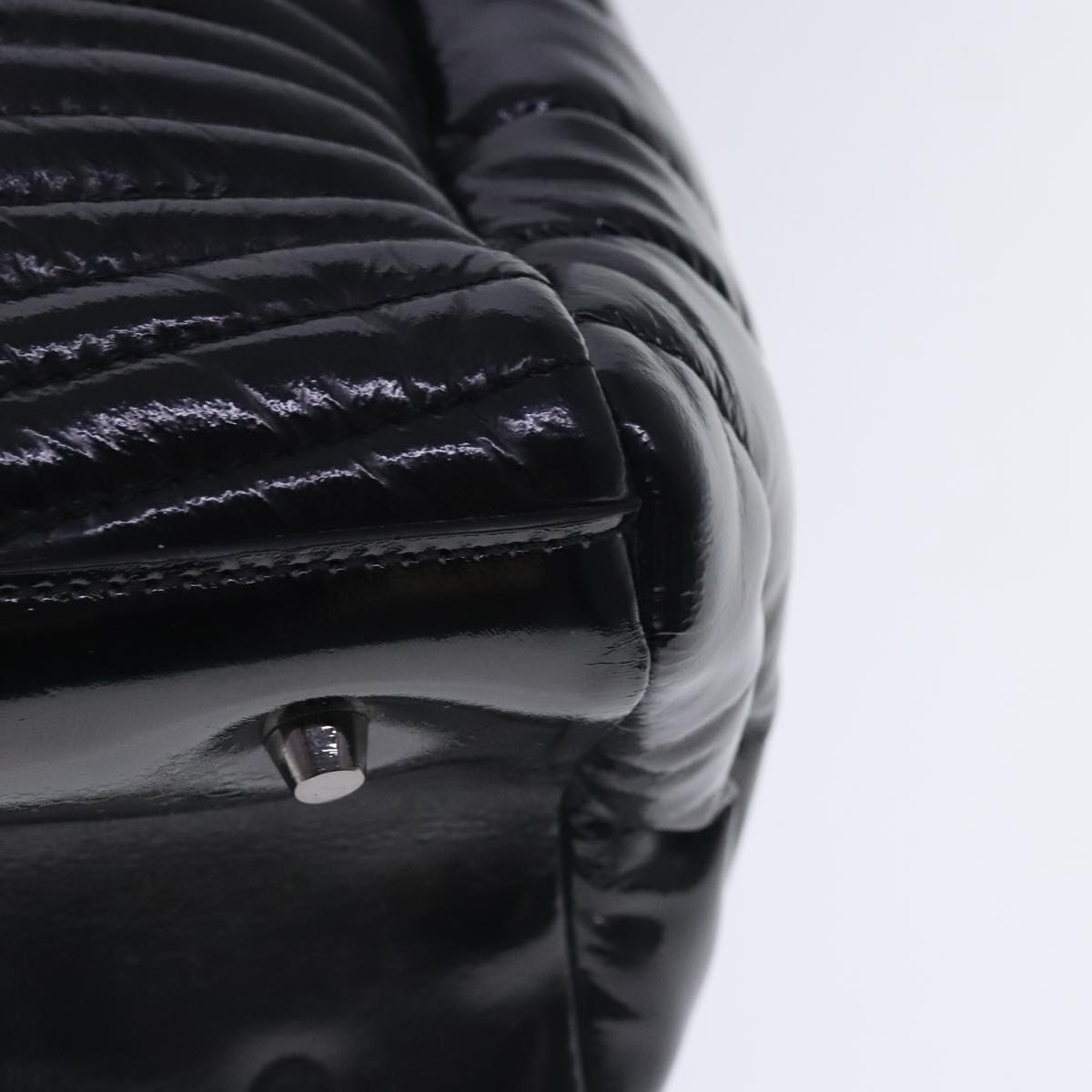 美品●バーバリー ハンドバッグ チェック ロゴプレート PVC レザー ネイビー BAILA掲載】ギャザープレートFレザーBAG（ハンドバッグ） | THE