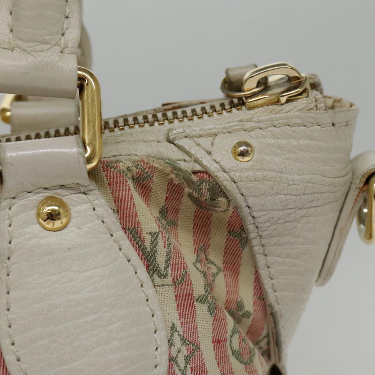 LOUIS VUITTON Mini Lin Croisette Marina PM Bag Pink White M95495 