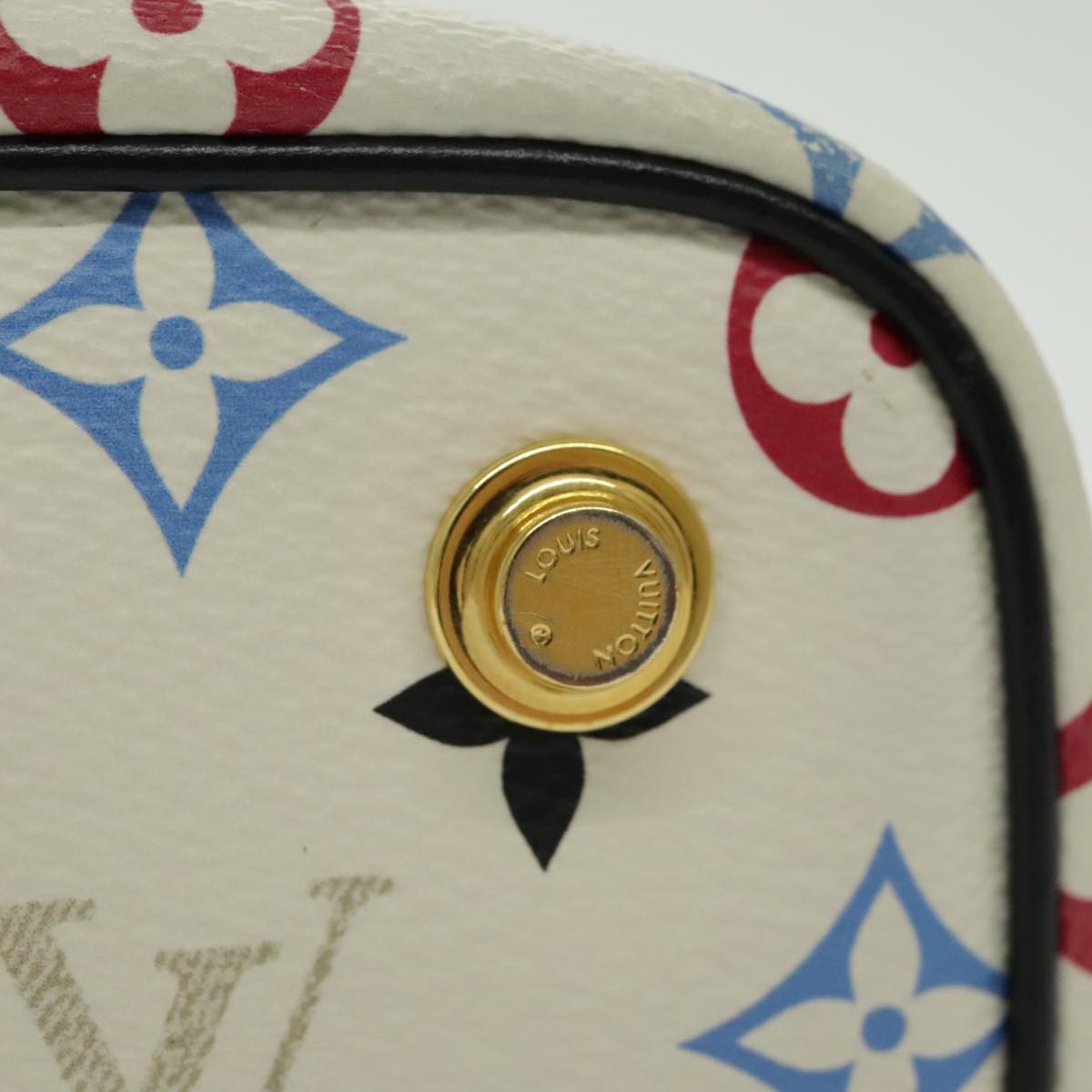 LOUIS VUITTON Monogram Game On Vanity PM Hand Bag White M57458 LV