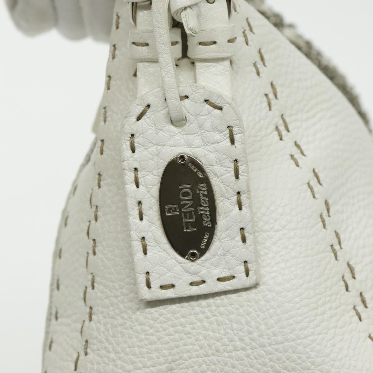 FENDI Shoulder Bag Leather White Silver Auth 96639 | eBay FENDI Shoulder Bag Leather White Silver Auth 96639 | eBay