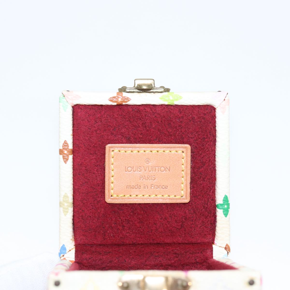 LOUIS VUITTON Monogram Multicolor Jewelry Box White LV Auth