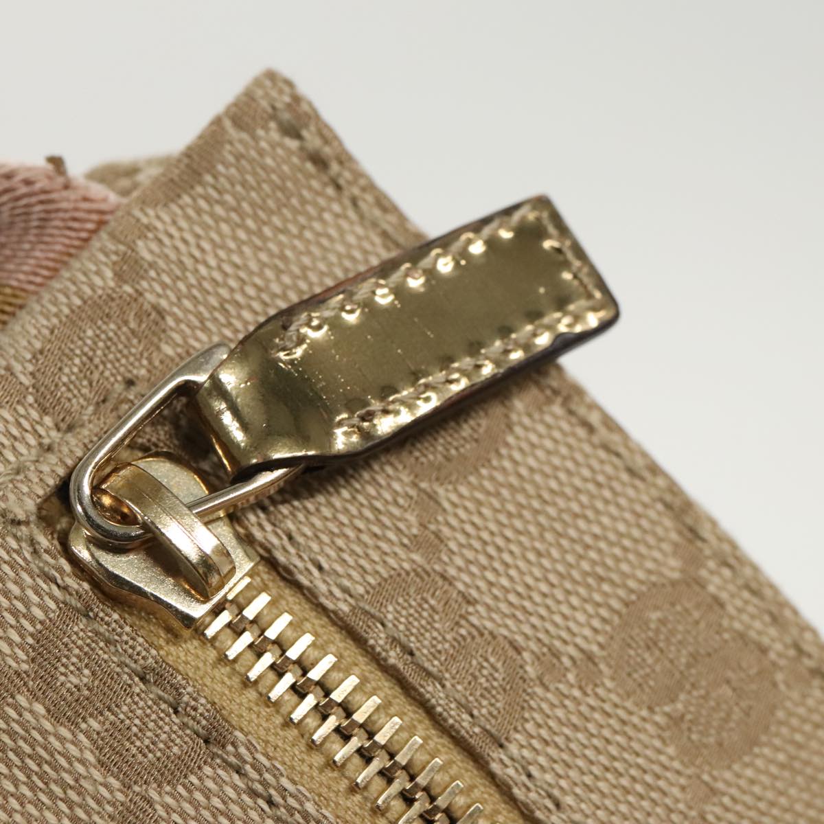 GUCCI GG Canvas Sherry Line Waist bag Beige Gold pink 162962