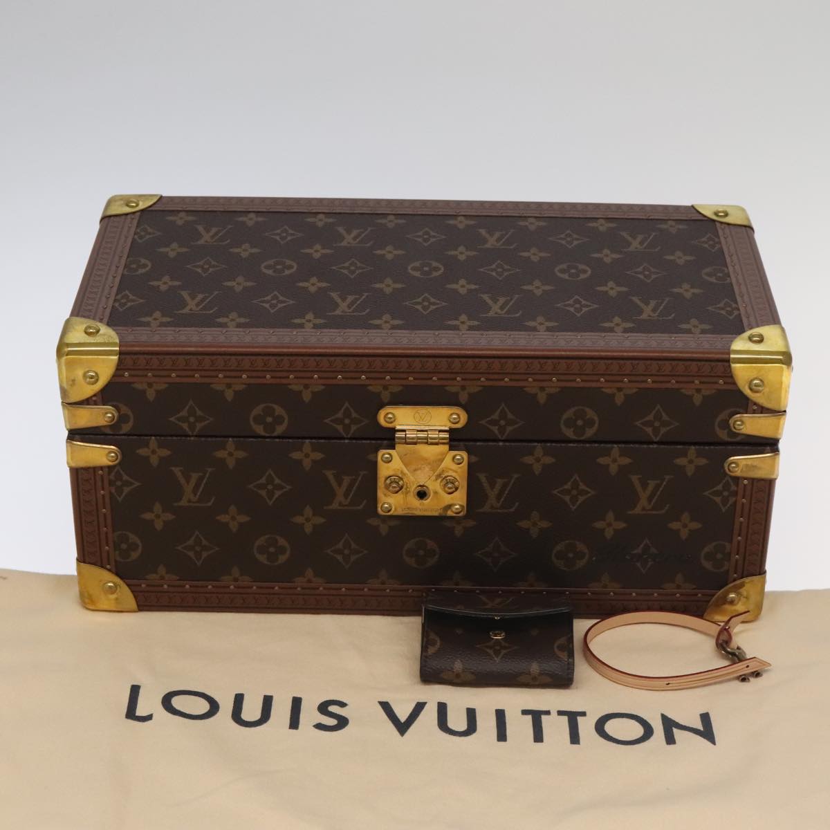 LOUIS VUITTON Monogram Accessories Jewelry Box M20209 LV Auth