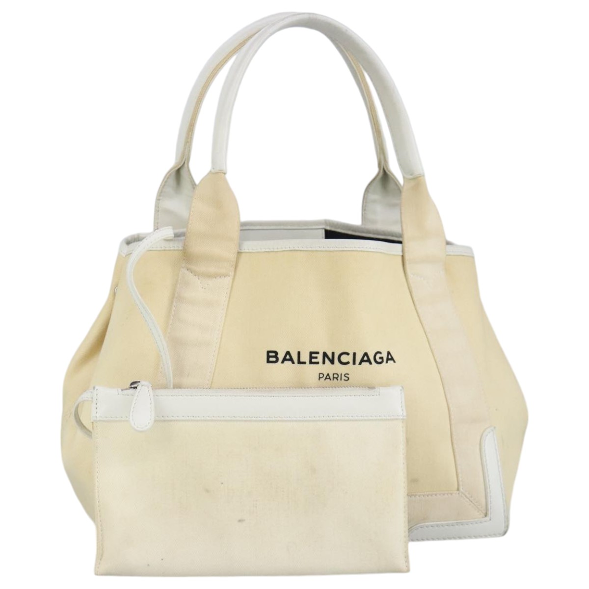 【BALENCIAGA】Navy Cabas S トートバッグ☆関税送料込み☆ Balenciaga NAVY CABAS Sキャンバストート VIP関税込