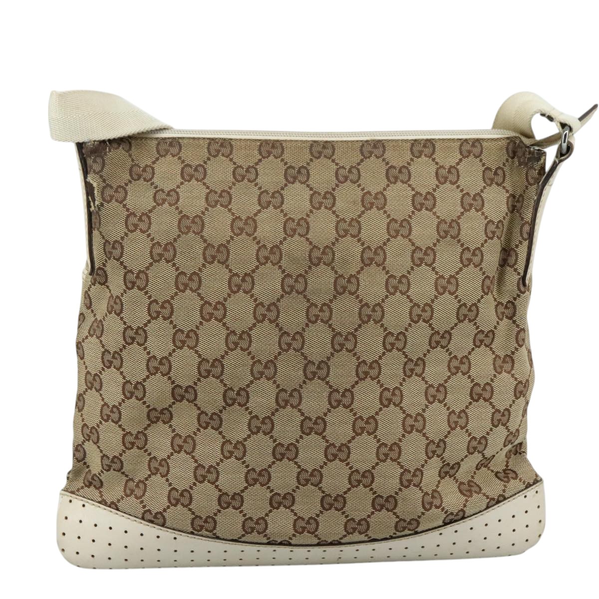 GUCCI GG Canvas Shoulder Bag Beige 145857 Auth 97788 | eBay