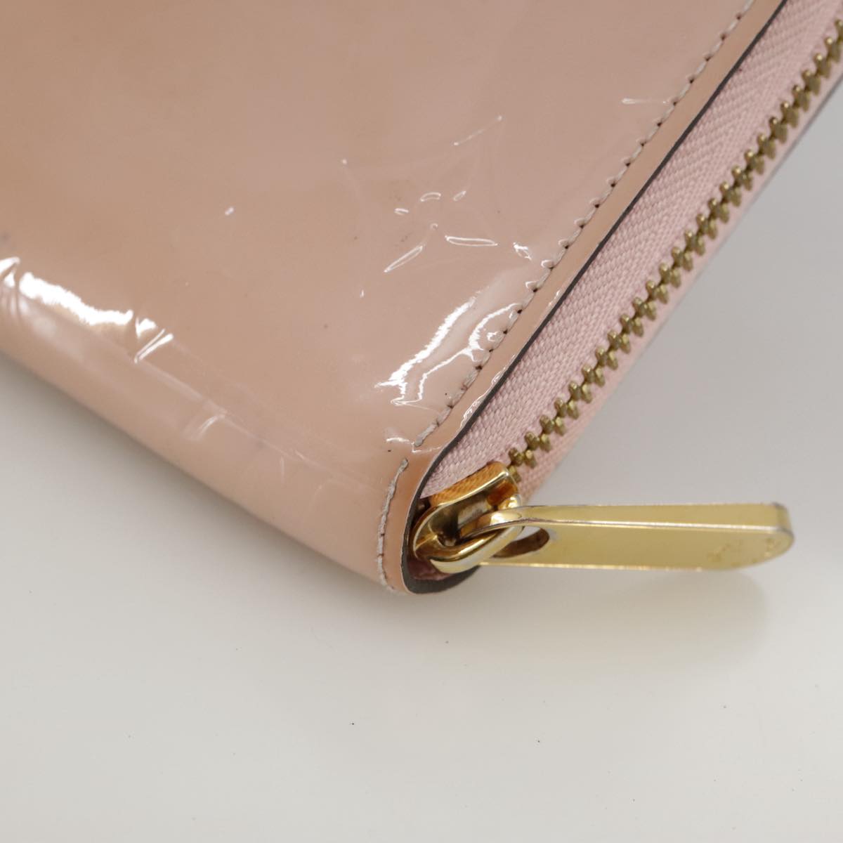 LOUIS VUITTON Monogram Vernis Zippy Wallet Rose Valerine M93522 LV