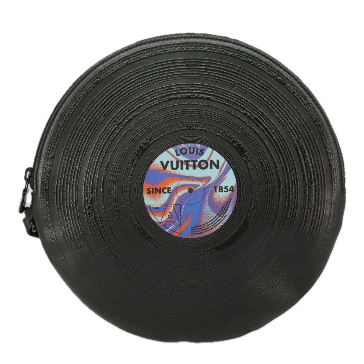 LOUIS VUITTON Disc Pouch Leather Black M81777 LV Auth 98260SA | eBay