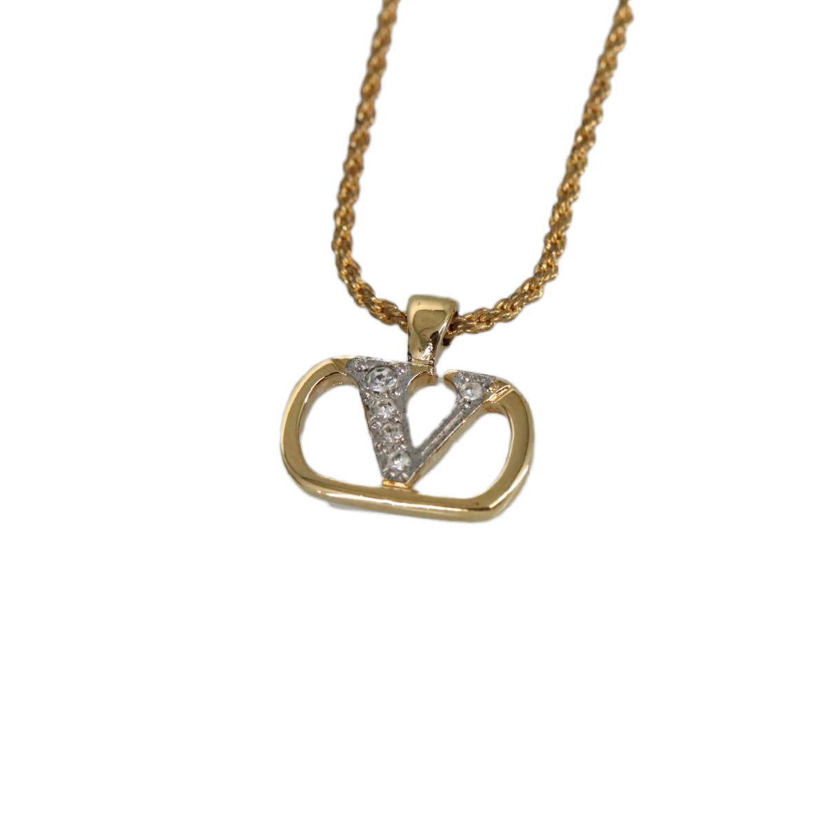 VALENTINO Necklace metal Gold Tone Auth 99444 | eBay