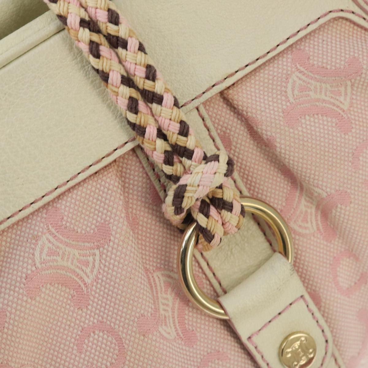 数量は多い  C CELINE Macadam eBay | 99491 Auth Pink Gold Bag Shoulder Canvas 帽子