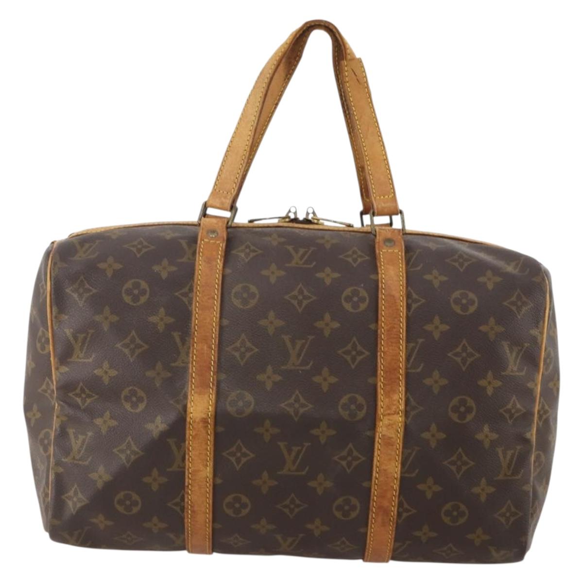 LOUIS VUITTON Monogram Sac Souple 35 Boston Bag M41626 LV Auth