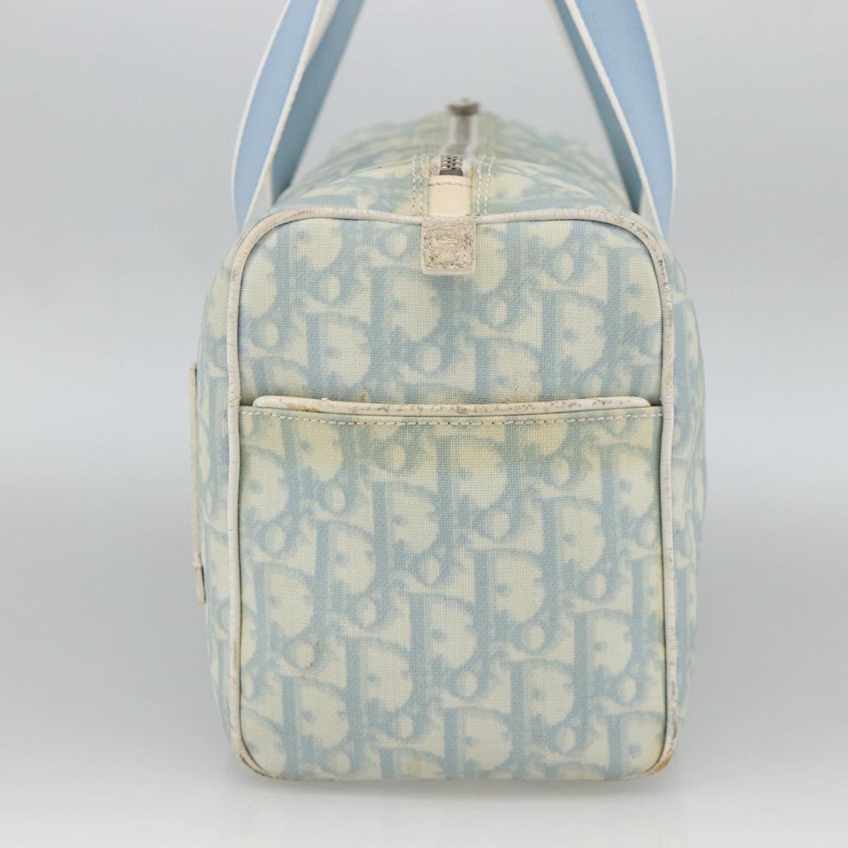 Christian Dior Trotter Canvas Boston Bag PVC Light Blue  display picture 3