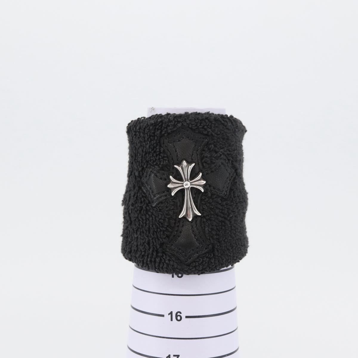 Chrome Hearts Cross Patch CH Cross Wristband Ag925 Black Silver