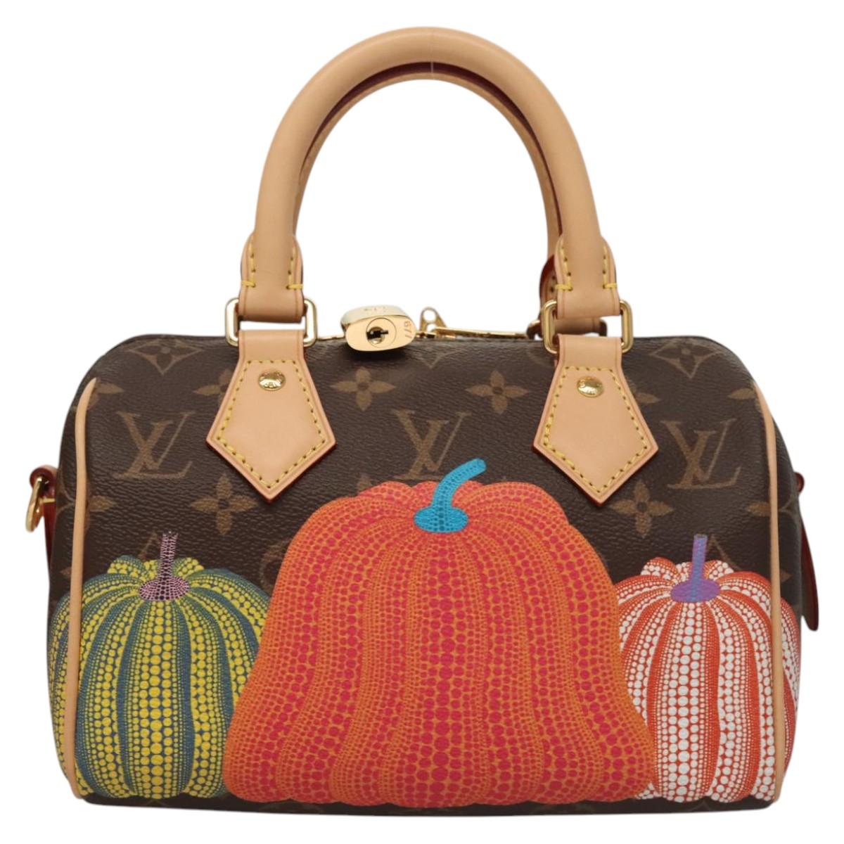 LOUIS VUITTON Pumpkin Yayoi Kusama Speedy Bandouliere 20