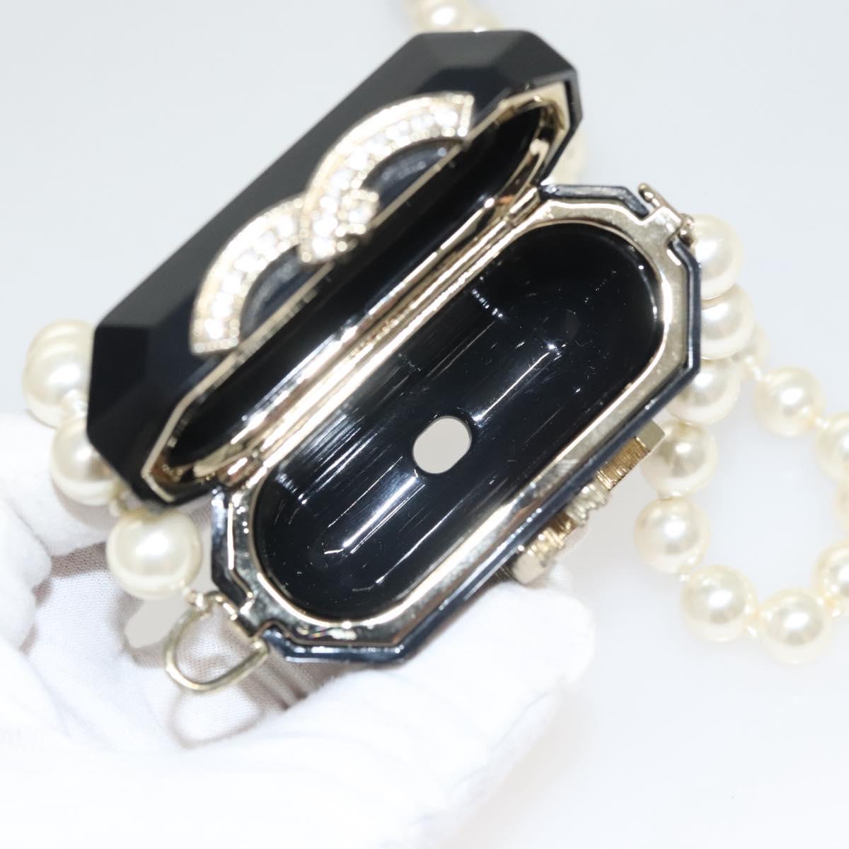 CHANEL Airpods case Shoulder plastic Black CC Auth BA1117AM | eBay