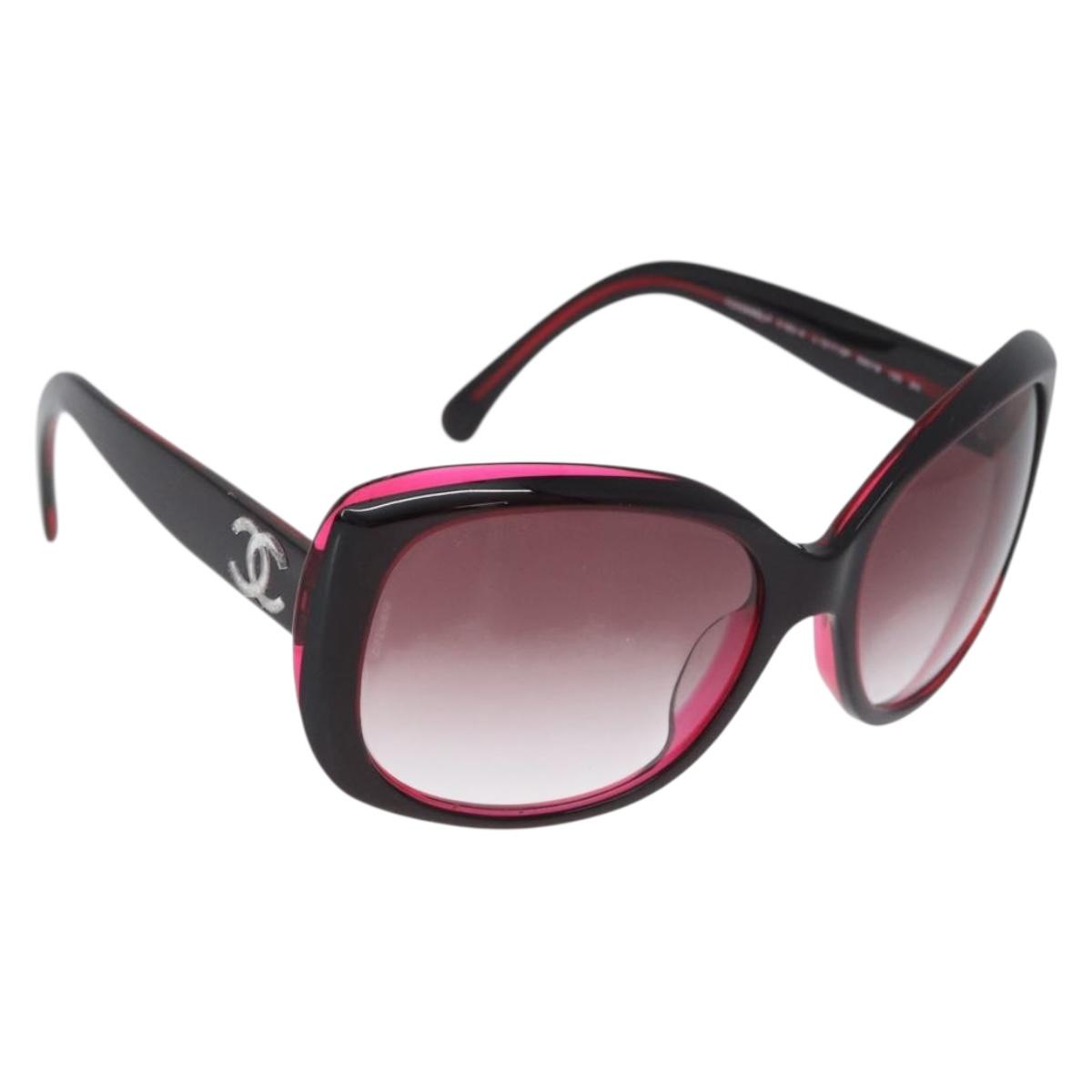 CHANEL COCO Mark Sunglasses plastic Red 5183-A CC Auth  display picture 3