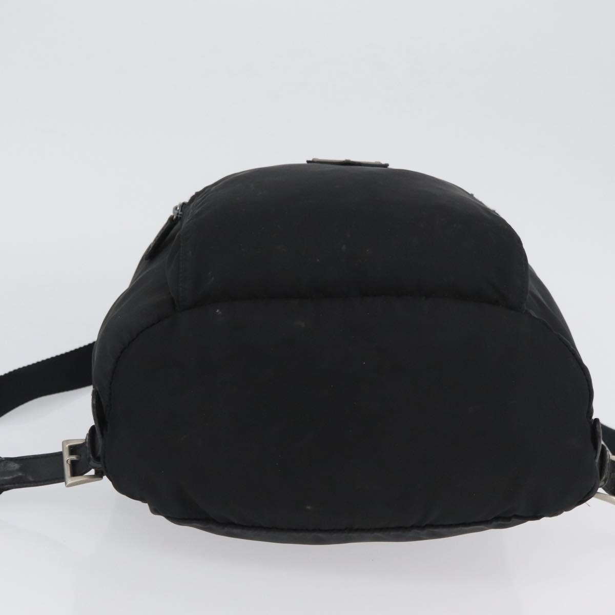 PRADA Backpack Nylon Black Silver Auth BA11574 | eBay
