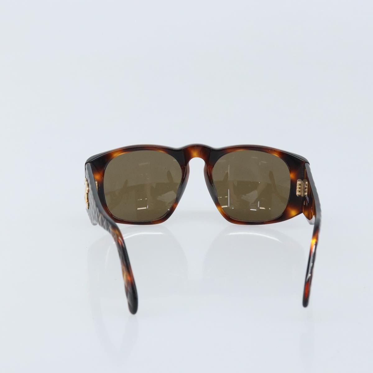 CHANEL COCO Mark Sunglasses plastic Brown 01450 91235 CC Auth