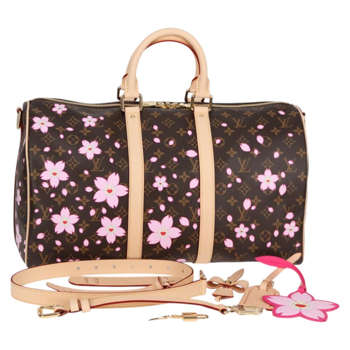 LOUIS VUITTON Cherry Blossom TM Keepall Bandouliere 45 Bag M13752