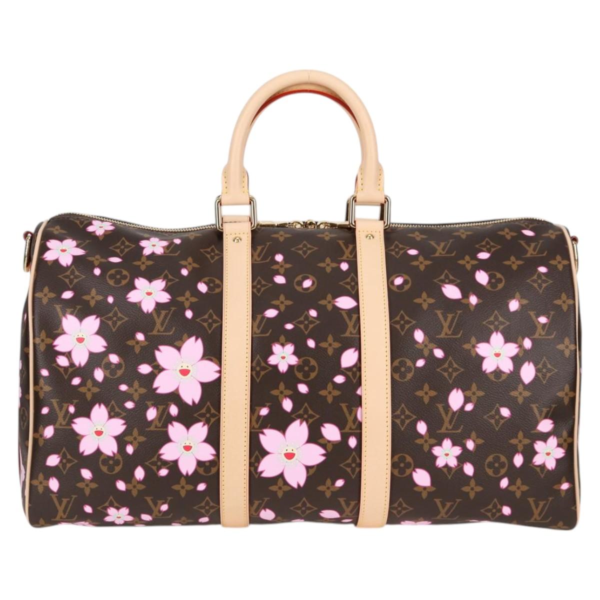 LOUIS VUITTON Cherry Blossom TM Keepall Bandouliere 45 Bag M13752