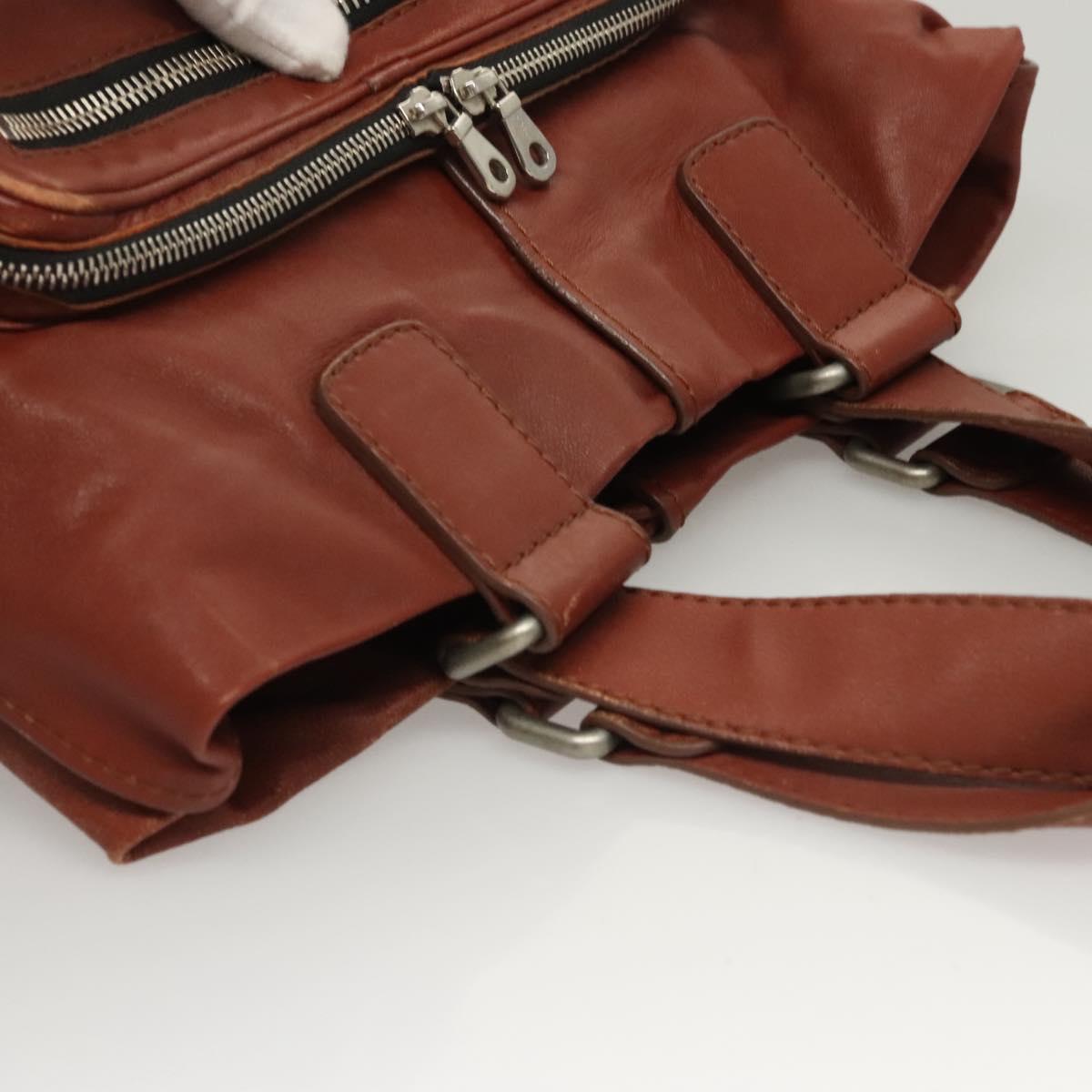 Chloe Betty Hand Bag Leather Brown Silver gold Auth BA1940 | eBay