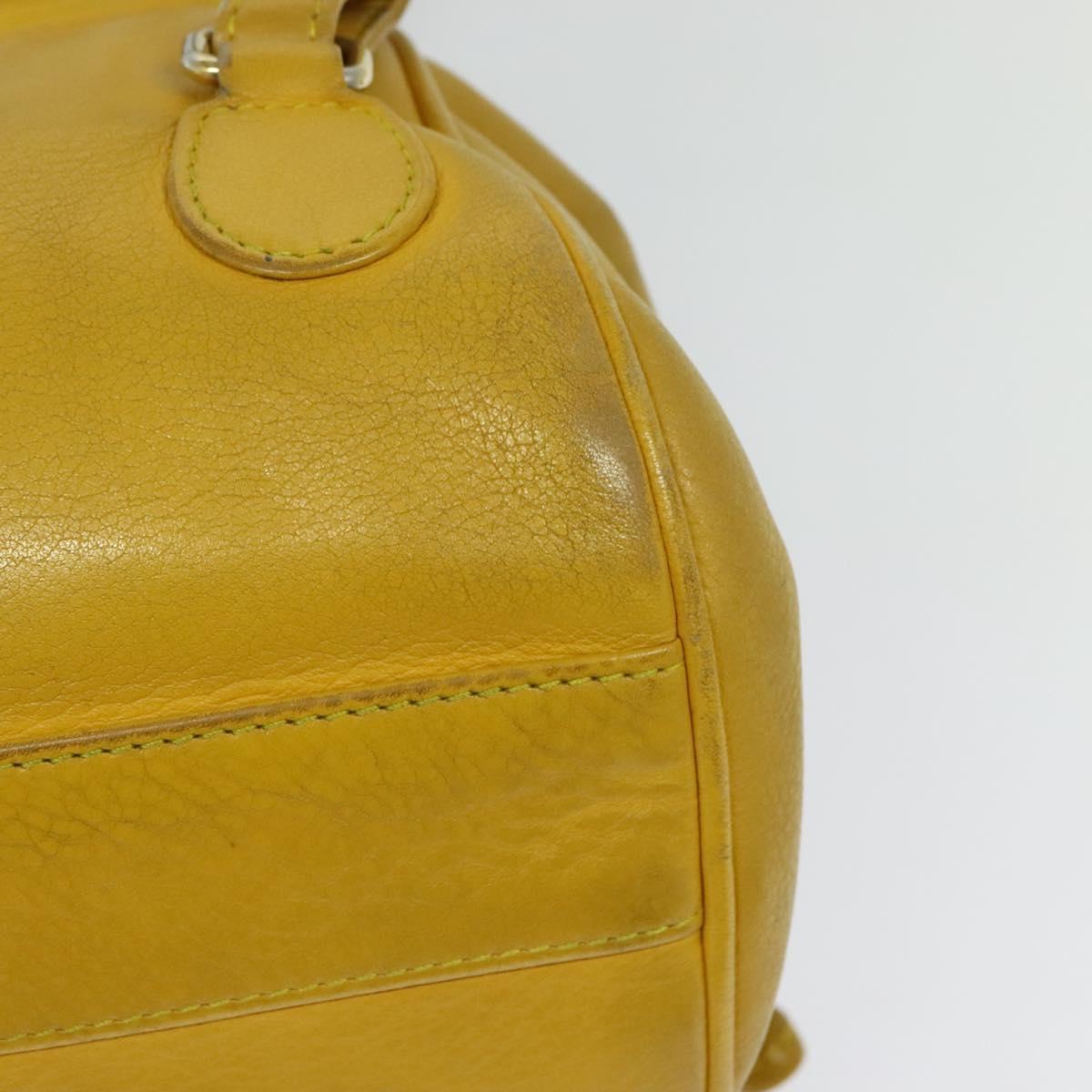 Christian Dior Backpack Leather Gold Yellow Auth BA2068 | eBay