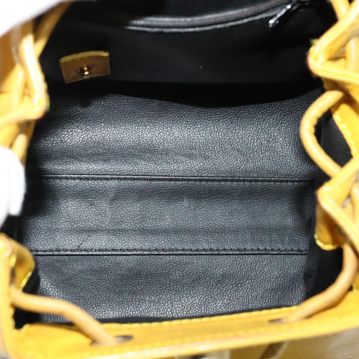 Christian Dior Backpack Leather Gold Yellow Auth Christian Dior Backpack Leather Gold Yellow Auth BA2068 | eBay main image 4