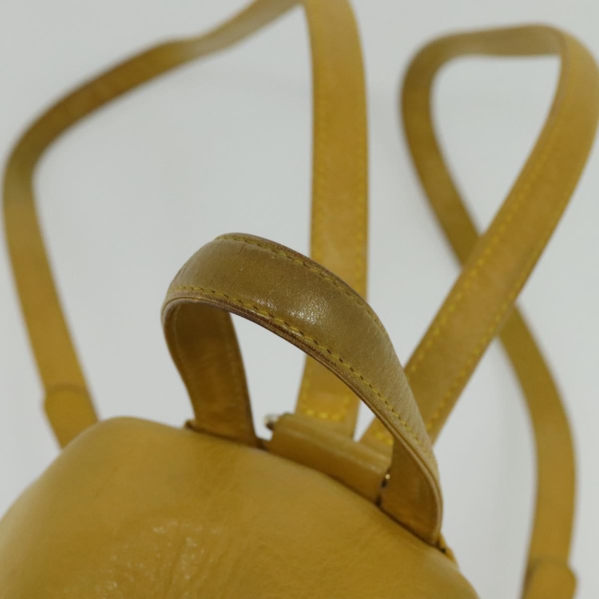 Christian Dior Backpack Leather Gold Yellow Auth Christian Dior Backpack Leather Gold Yellow Auth BA2068 | eBay main image 3