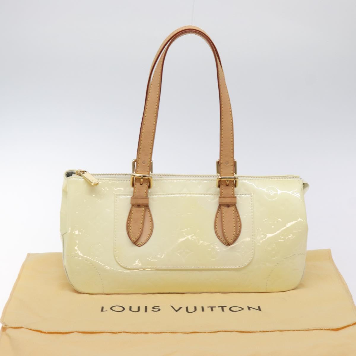 LOUIS VUITTON Monogram Vernis Rosewood Avenue Hand Bag Perle