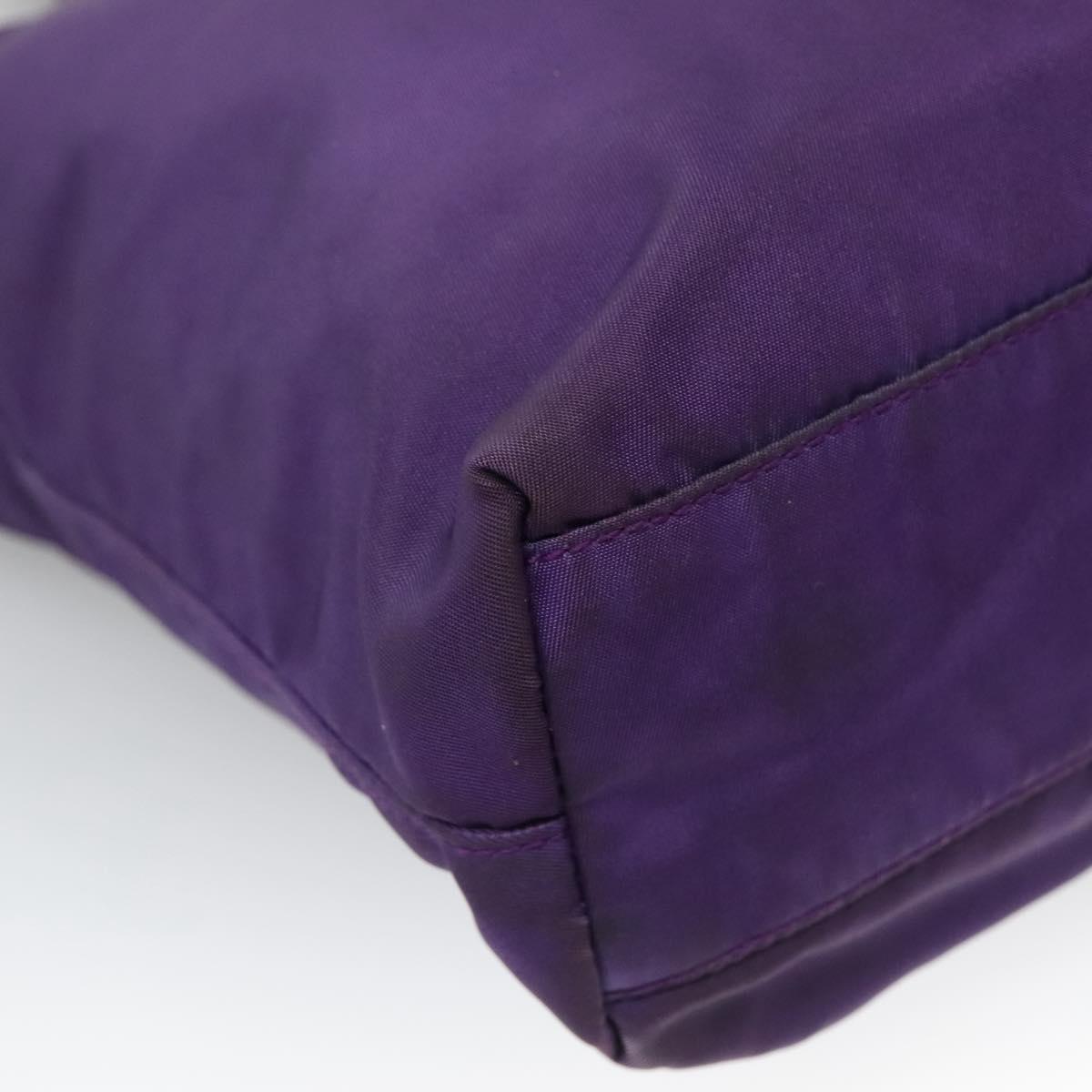 PRADA Tote Bag Nylon Purple Silver Auth BA4659 | eBay