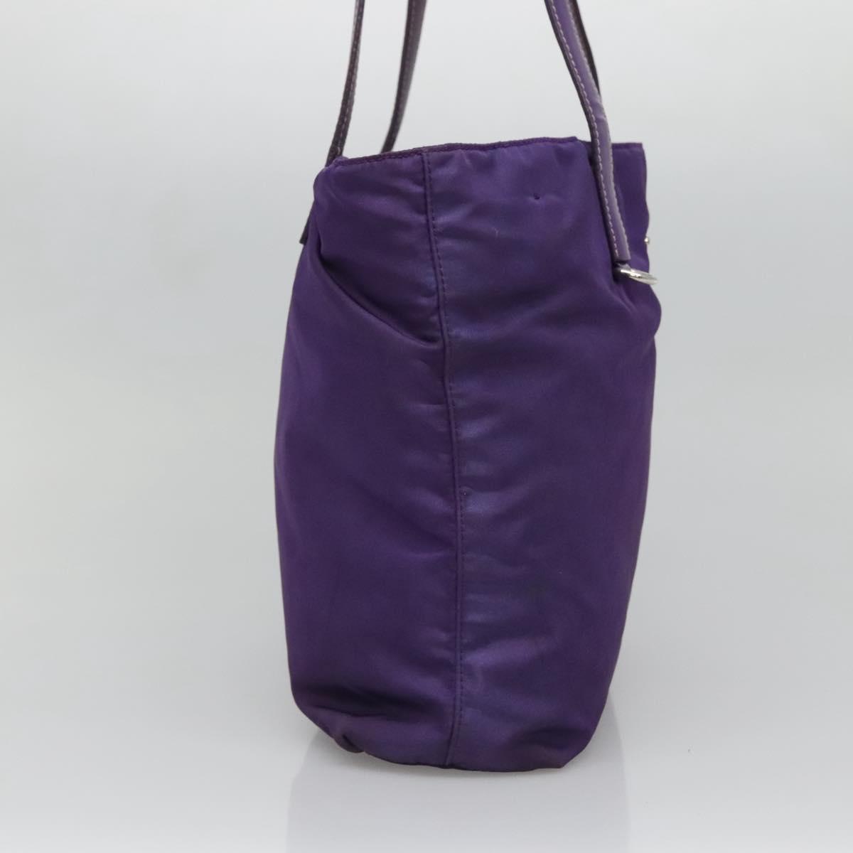 PRADA Tote Bag Nylon Purple Silver Auth BA4659 | eBay